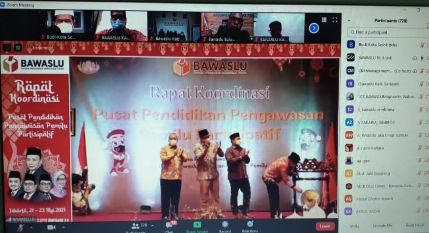 Rakor Pusat Pendidikan Pengawasan Pemilu Partisipatif, Budi : Bawaslu Kota Solok Akan Tingkatkan Rangkul Komunitas dan Lembaga