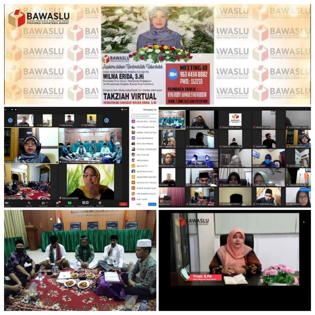 Mengenang Sosok Wilma, Bawaslu Adakan Takziah Virtual