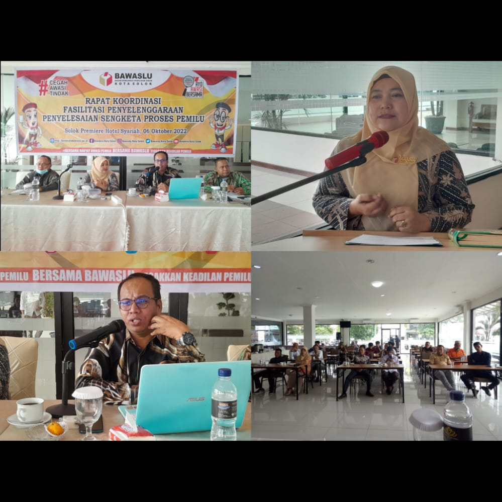 BAWASLU KOTA SOLOK GELAR RAKOOR PENYELENGGARAAN PENYELESAIAN SENGKETA PROSES PEMILU