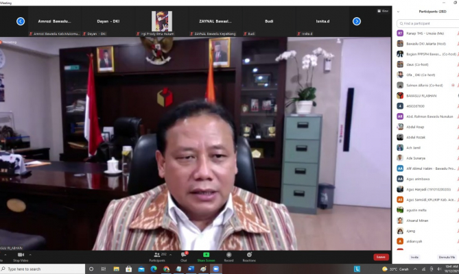 Webinar Penegakan Hukum Pemilu, Abhan Tegaskan Perlunya Perbaikan Sutruktur, Substansi, dan Kultur