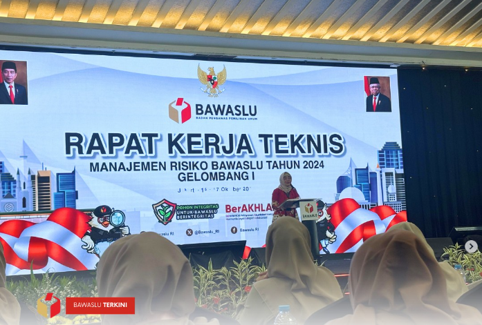 Bawaslu Kota Solok hadir dalam Rapat Kerja Teknis Manajemen Risiko Bawaslu Tahun 2024 Gelombang 1 yang di selenggarakan oleh Bawaslu RI di Grand Sahid Jaya Hotel, Jakarta (15-17/10).