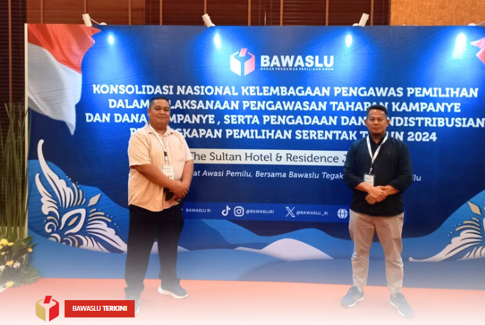 Ketua Bawaslu Kota Solok, Rafiqul Amin dan Anggota Bawaslu Kota Solok, Eka Rianto mengikuti kegiatan konsolidasi nasional kelembagaan pengawas pemilihan dalam pelaksanaan pengawasan tahapan kampanye dan dana kampanye serta pengadaan dan pendistribusian perlengkapan Pemilihan Serentak tahun 2024 yang digelar di The Sultan Hotel dan Residence Jakarta pada Selasa s/d Kamis (29 s.d 31/10/2024).
