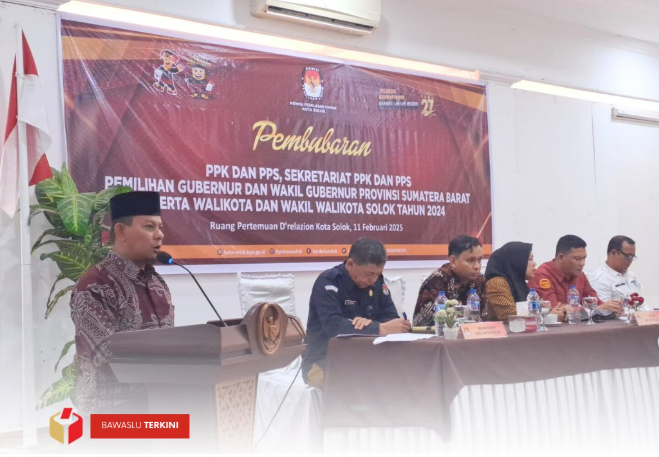 Bawaslu Kota Solok Hadiri Pembubaran PPK & PPS Pemilihan Serentak Tahun 2024, Selasa (11/02) yang bertempat di D'Relazion Cafe & Resto.