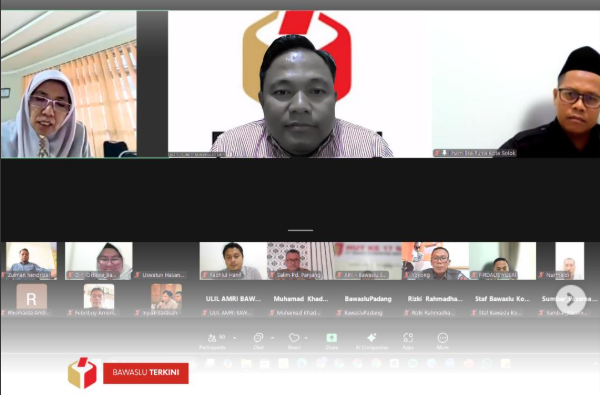 Bawaslu Kota Solok mengikuti Rapat Koordinasi Pelaksanaan Pengawasan Pemutakhiran Data Pemilih Berkelanjutan (PDPB) yang diselenggarakan secara daring oleh Bawaslu Provinsi Sumatera Barat, pada Selasa, 24 Juni 2025.