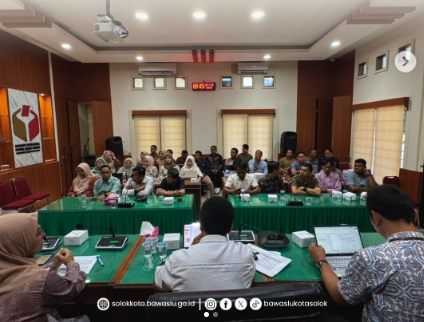 Bawaslu Kota Solok menghadiri Kegiatan Evaluasi Pelaksanaan Pengembangan Pusat Pendidikan dan Pelatihan Pengawasan Pemilu Partisipatif Tahun 2025 yang diselenggarakan oleh Bawaslu Provinsi Sumatera Barat, Kamis (18/12).