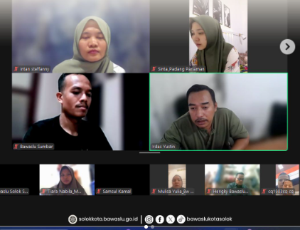 Bawaslu Provinsi Sumatera Barat bergerak cepat dengan menggelar Rapat Koordinasi daring melalui Zoom Cloud Meetings pada Sabtu malam (20/12/2025)