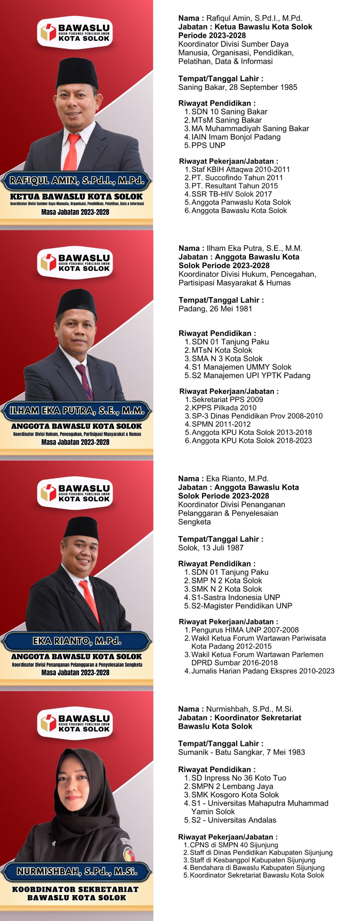 profil pimpinan baru