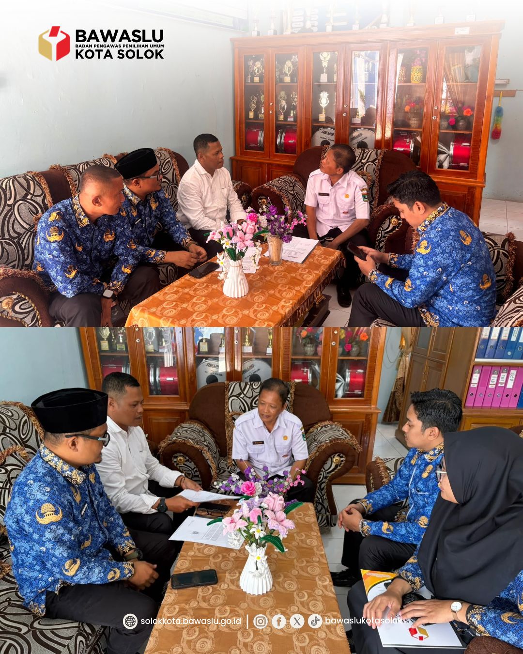 Bawaslu Kota Solok laksanakan audiensi dan koordinasi Perjanjian Kerja Sama dengan Sekolah Luar Biasa Negeri (SLBN) 1 Kota Solok, Rabu (28/10/2026).