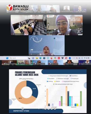 Bawaslu Kota Solok menghadiri kegiatan Rapat Pemantauan dan Pembinaan Pertanggungjawaban Belanja Dana Hibah Pilkada Serentak Tahun 2024 