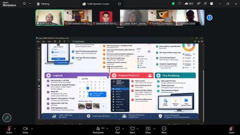 Bawaslu Kota Solok mengikuti Bimbingan Teknis (Bimtek) Operasional Akun Admin dan User Aplikasi Cermin Monitoring dan Akuntabilitas Tugas (CERMAT) secara daring melalui Zoom Meeting, Senin (19/10/2026).