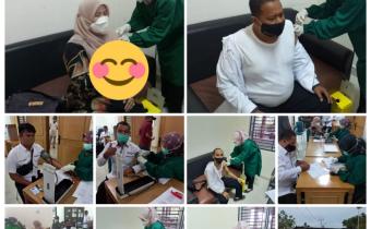 Dukung Pencegahan Penyebaran Covid-19, Bawaslu Kota Solok Ikuti Vaksinasi 