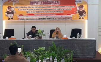Bawaslu Kota Solok menyelenggarakan kegiatan rapat koordinasi di Hotel Taufina, Senin (30/09).