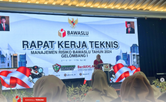 Bawaslu Kota Solok hadir dalam Rapat Kerja Teknis Manajemen Risiko Bawaslu Tahun 2024 Gelombang 1 yang di selenggarakan oleh Bawaslu RI di Grand Sahid Jaya Hotel, Jakarta (15-17/10).