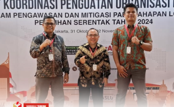 Badan Pengawas Pemilihan Umum (Bawaslu) Kota Solok mengikuti rapat koordinasi penguatan organisasi, Jakarta (31 Oktober s/d 2 November 2024).