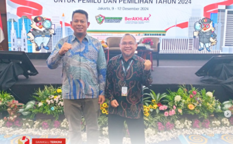 Bawaslu Kota Solok hadiri rapat koordinasi evaluasi pembentukan serta pembinaan pengawas pemilu adhoc untuk Pemilu dan Pemilihan Tahun 2024 yang diselenggarakan di Golden Boutique Hotel Kemayoran, Jakarta, Senin (09-12/12/24).