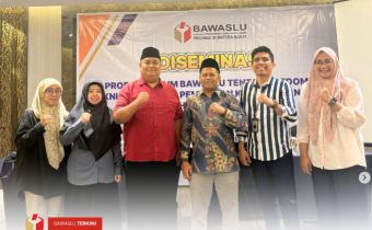 Bawaslu Kota Solok menghadiri kegiatan Diseminasi Produk Hukum Bawaslu terkait Pedoman Teknis Tata Cara Pemberian Keterangan dalam Perselisihan Hasil Pemilihan di Mahkamah Konstitusi, Bukittinggi (17/12).