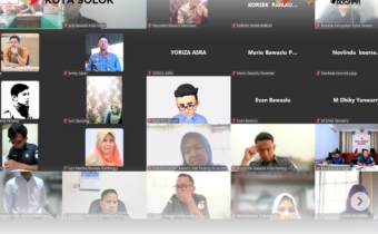 Bawaslu Kota Solok mengikuti Rapat Evaluasi Kinerja dan Pelaporan Program Kerja Bawaslu Kabupaten/Kota yang diselenggarakan oleh Bawaslu Provinsi Sumatera Barat pada Senin, 16 Juni 2025.