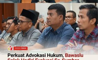 Bawaslu Kota Solok hadir pada Rapat Dalam Kantor (RDK) Evaluasi Pelaksanaan Pendampingan Bantuan Hukum Bawaslu Kabupaten/Kota se-Sumatera Barat