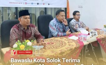 Bawaslu Kota Solok Menerima Kunjungan Badan Pengawas Pemilihan Umum Provinsi Sumatera Barat dalam Rangka Monitoring Pemantauan Kinerja dalam Pemberitaan dan Media Sosial. Selasa (22/7/2025)