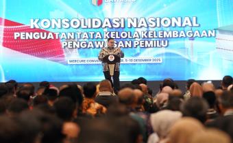 Bawaslu Kota Solok mengikuti Konsolidasi Nasional Penguatan Tata Kelola Kelembagaan Pengawasan Pemilu yang digelar Bawaslu RI pada 7–10 Desember 2025 di Jakarta