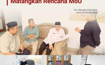 Badan Pengawas Pemilihan Umum (Bawaslu) Kota Solok bersama Pemerintah Kota (Pemko) Solok rencanakan penandatanganan Nota Kesepahaman (Memorandum of Understanding/MoU) (29/1/2026)