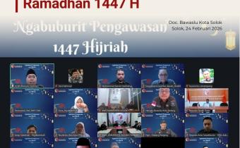 Bawaslu Sumbar mengawali rangkaian kegiatan "Ngabuburit Pengawasan" pada bulan Ramadan 1447 Hijriah melalui Daring