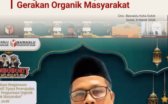 Bawaslu Kota Solok dan Kabupaten Agam laksanakan diskusi daring "Ngabuburit Pengawasan" Senin (9/3/2026)