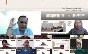 Bawaslu Kota Solok mengikuti kegiatan Ngabuburit Pengawasan dengan tema Transformasi Jaringan Dokumentasi dan Informasi Hukum (JDIH) dan Keterbukaan Informasi Publik. Selasa (10/3/2026)