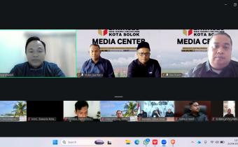 Bawaslu Kota Solok mengikuti rapat pra-persiapan pelaksanaan Pendidikan Pengawas Partisipatif (P2P) Tahun 2026 secara daring
