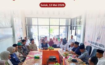 Bawaslu Kota Solok menggelar Konsolidasi Demokrasi bersama OKP Kota Solok di Kantor Bawaslu Kota Solok pada Rabu (13/5/2026).