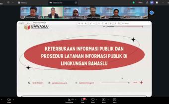 Bawaslu Kota Solok mengikuti kegiatan Bawaslu Mengajar dengan tema Pembinaan Pelaksanaan Keterbukaan Informasi melalui Learning Management System (LMS)