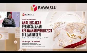Bawaslu Kota Solok mengikuti Pembukaan Analisis Akar Masalah Kerawanan Pemilu 2024 di Luar Negeri yang diselenggarakan oleh Bawaslu Republik Indonesia secara daring. (26/8/2026)