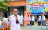 Anggota Bawaslu Kota Solok Ilham Eka Putra, S.E., M.M memberikan paparan dalam Sosialisasi Demokrasi pada kegiatan Pemilihan Osis SMPN 5 Kota Solok, Jumat (18/9/2026).