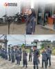 Koordinator Sekretariat (Korsek) Bawaslu Kota Solok, Nurmishbah, S.Pd., M.Pd. pimpin apel pagi rutin di halaman kantor Bawaslu Kota Solok, Senin (26/10/2026).